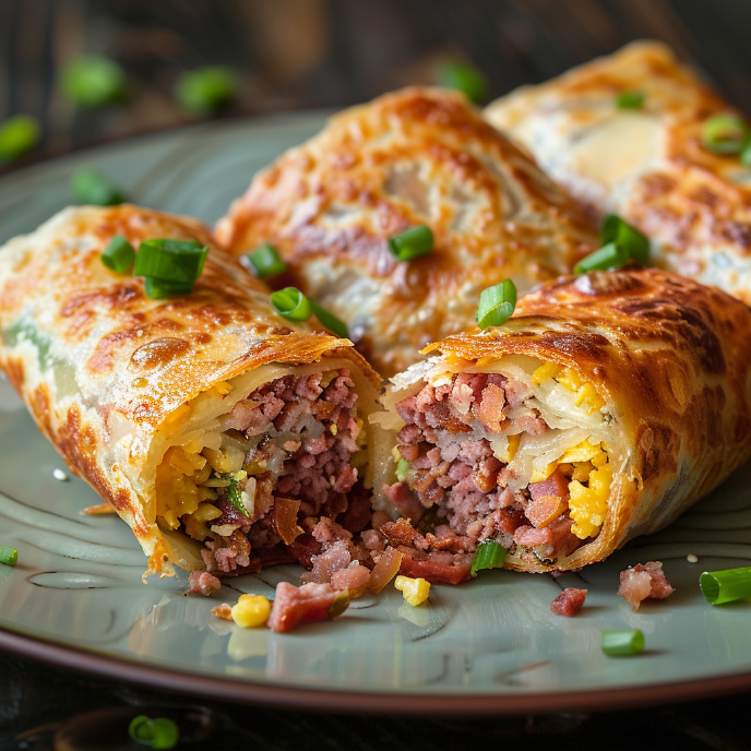 Easy Corned Beef Egg Rolls Baked by Claire